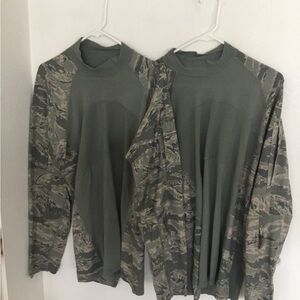 2 US Air Force ABU tiger stripe combat shirts size large